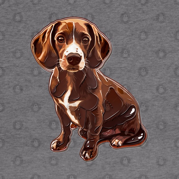 Valentine Beagle Shaped Chocolate by Chromatic Fusion Studio